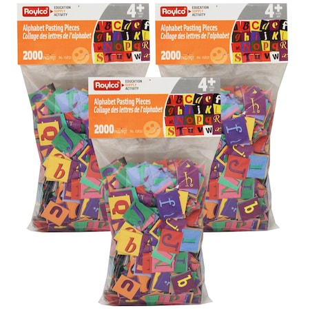 Roylco Alphabet Pasting Pieces, 6000PK 15632